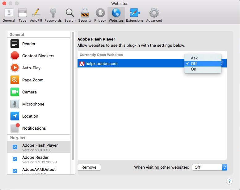 enable adobe flash on chrome for mac